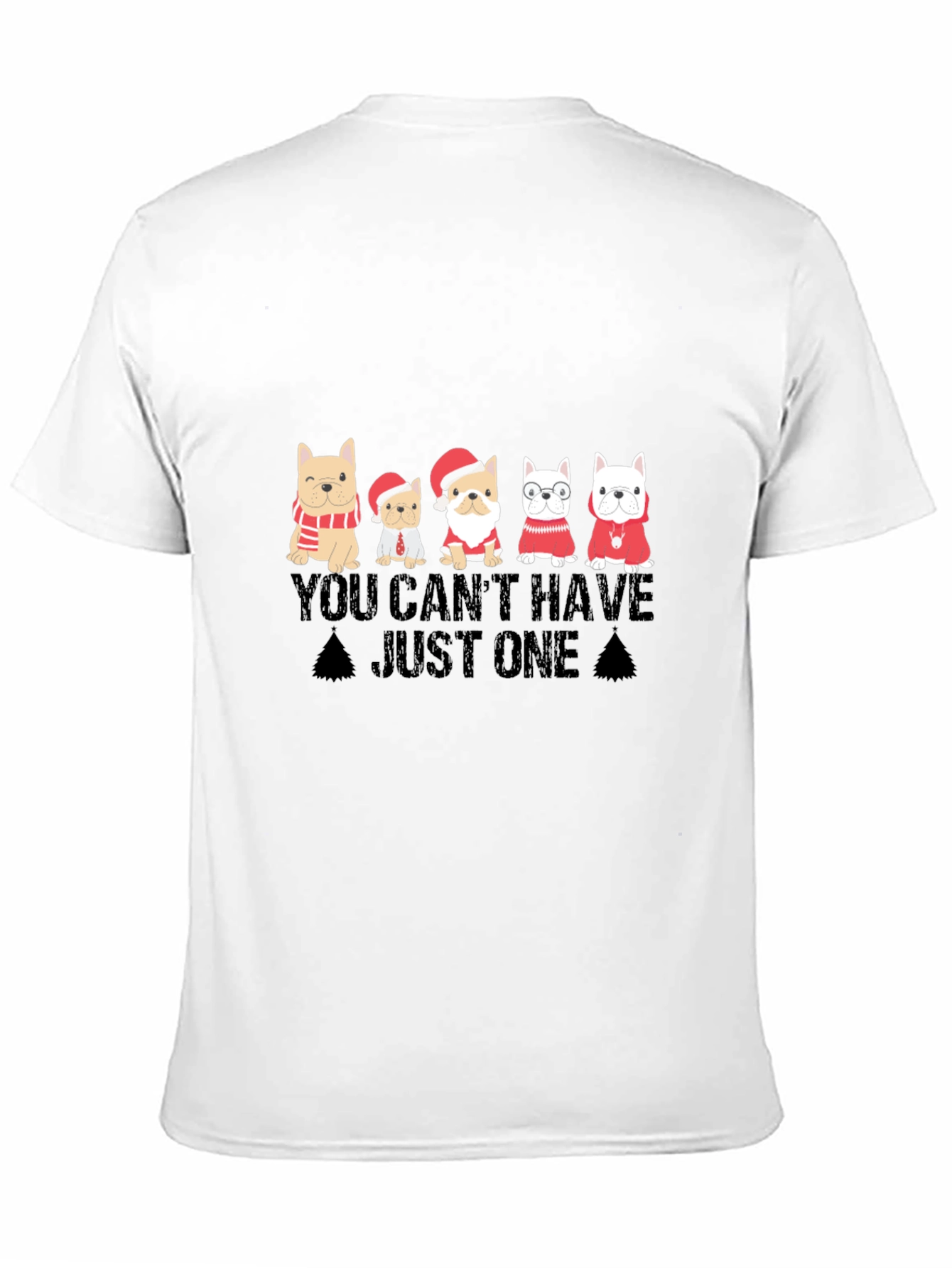 Festive French Bulldog T-Shirt