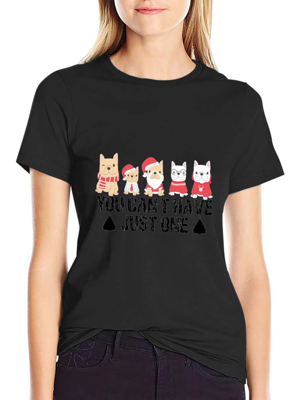 Festive French Bulldog T-Shirt