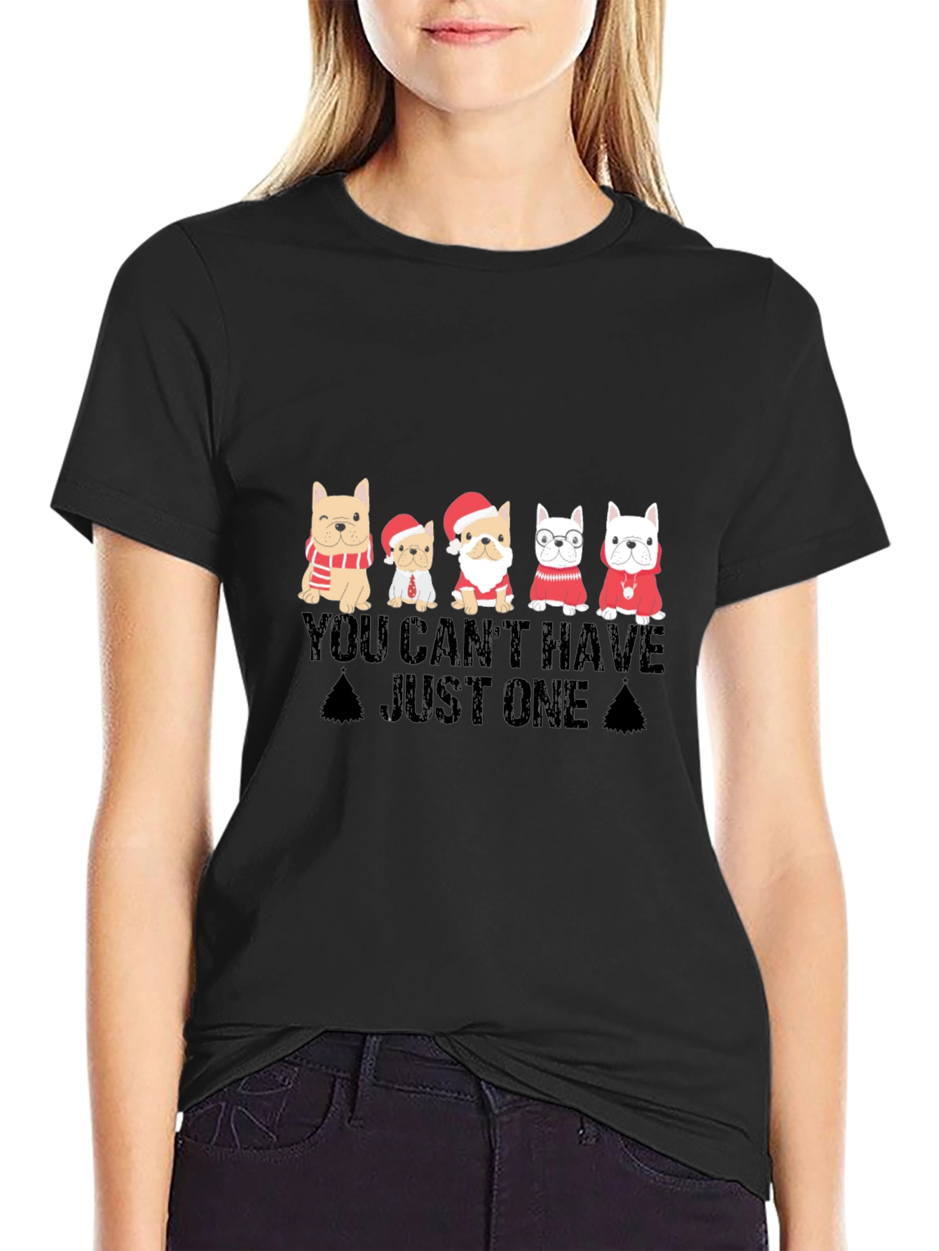 Festive French Bulldog T-Shirt