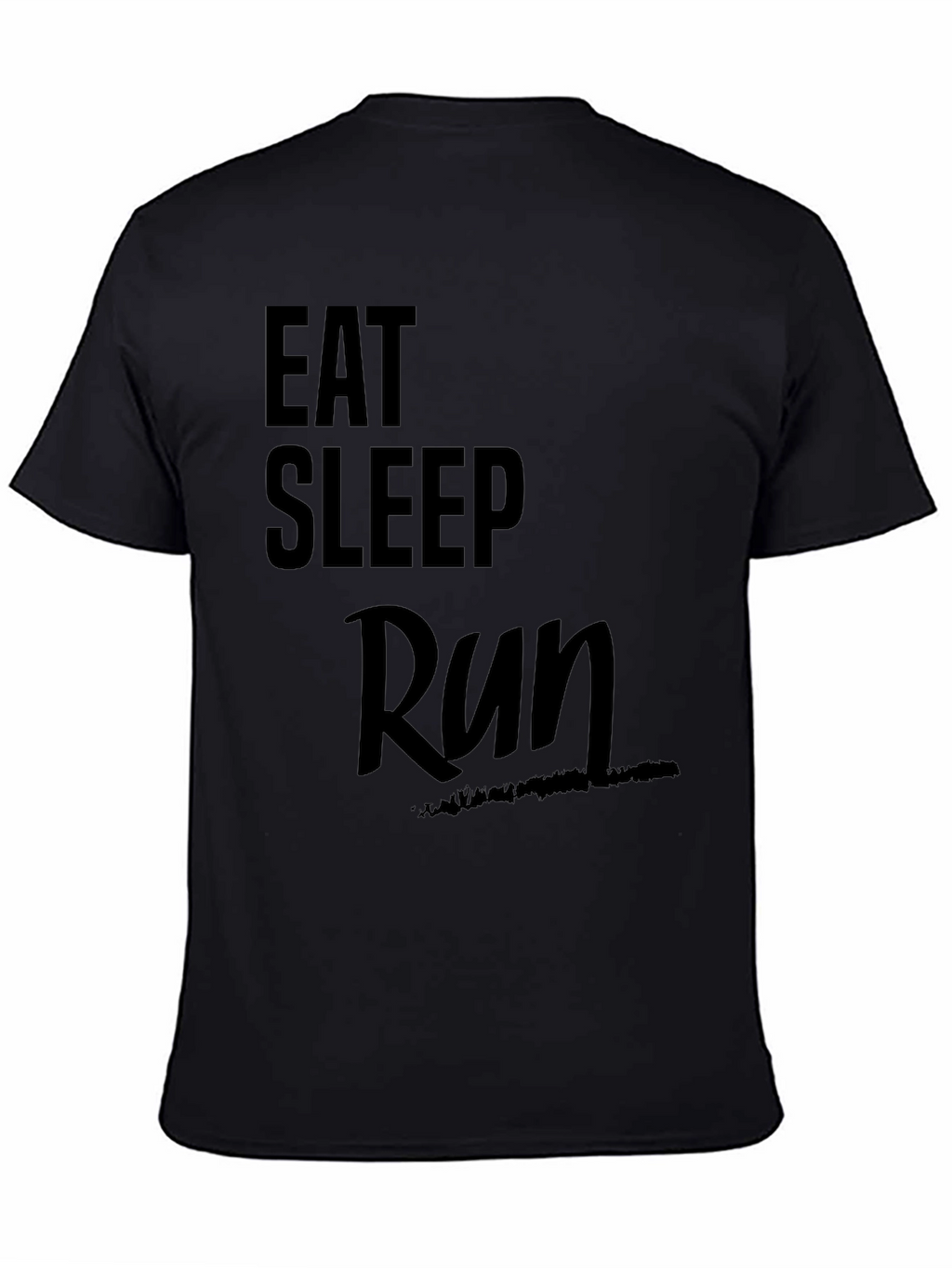 Eat Sleep Run T-Shirt - Black Graphic Tee