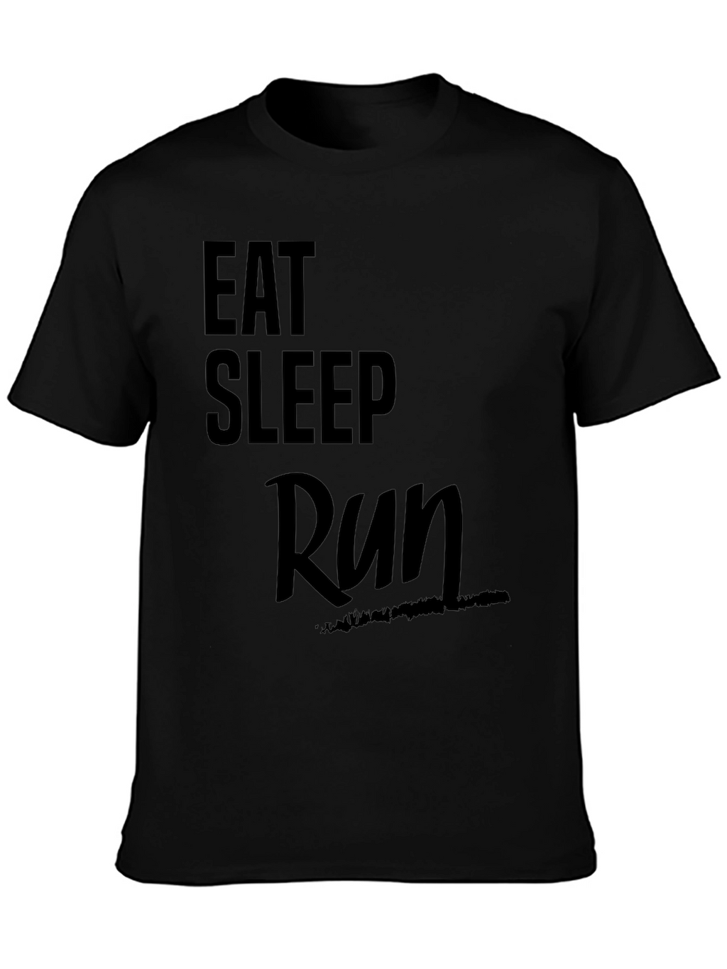 Eat Sleep Run T-Shirt - Black Graphic Tee