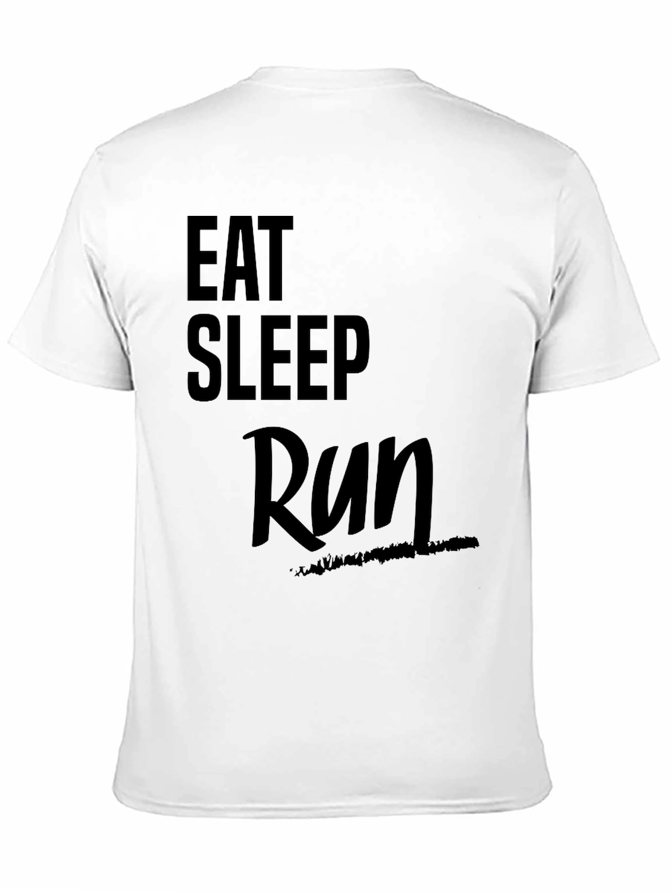 Eat Sleep Run T-Shirt - Black Graphic Tee