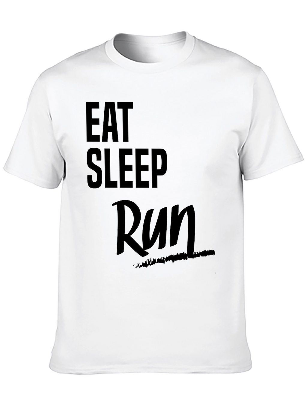 Eat Sleep Run T-Shirt - Black Graphic Tee