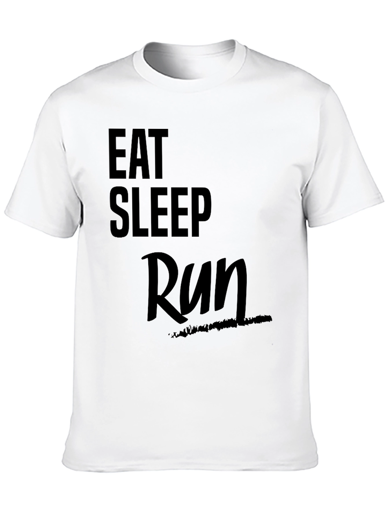 Eat Sleep Run T-Shirt - Black Graphic Tee