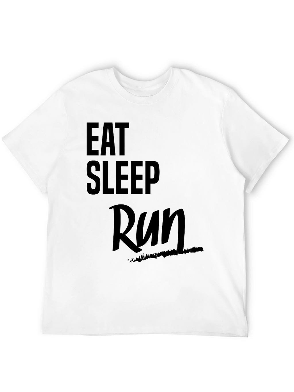 Eat Sleep Run T-Shirt - Black Graphic Tee