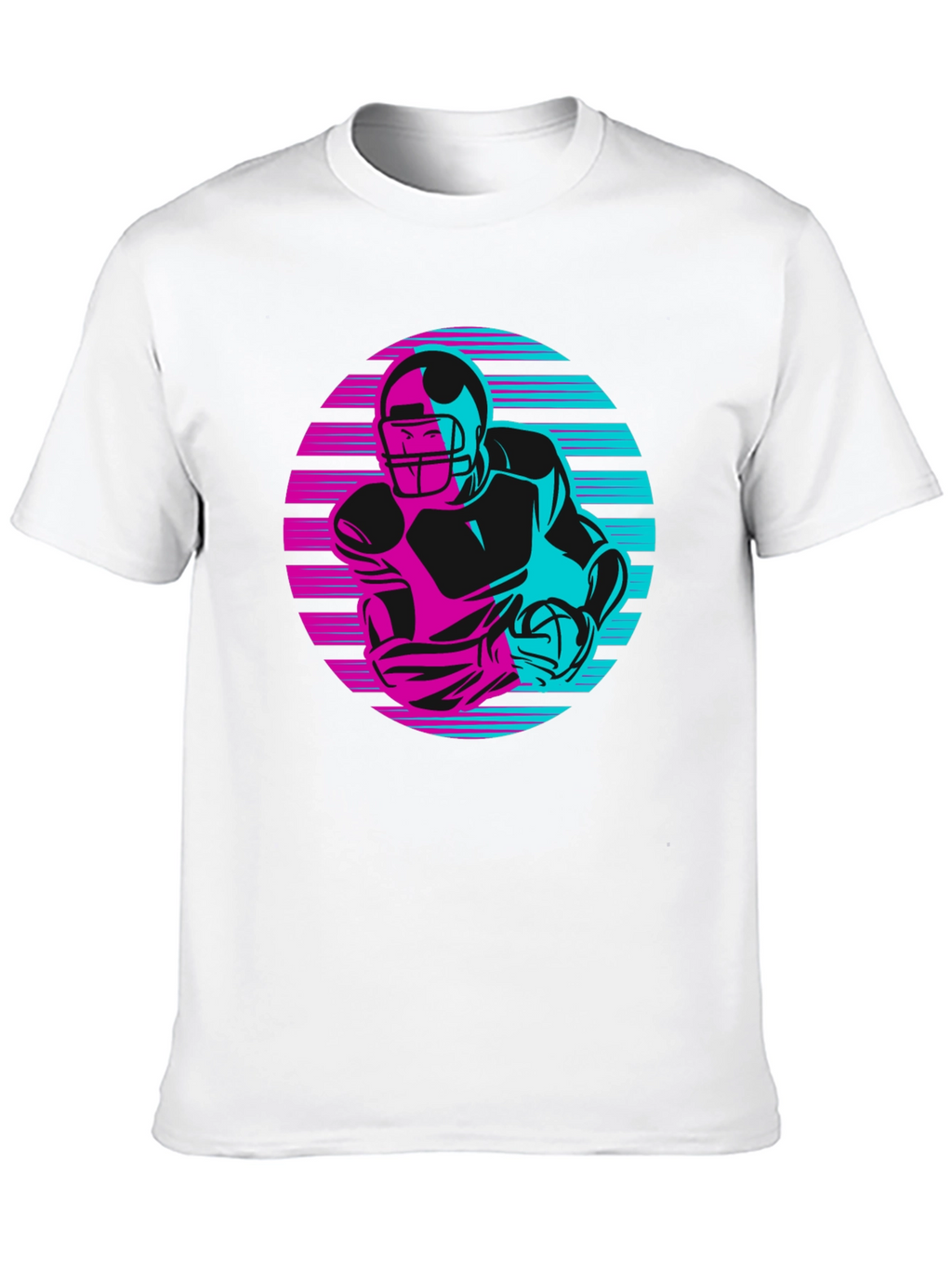 Retro Football Player Graphic Tee