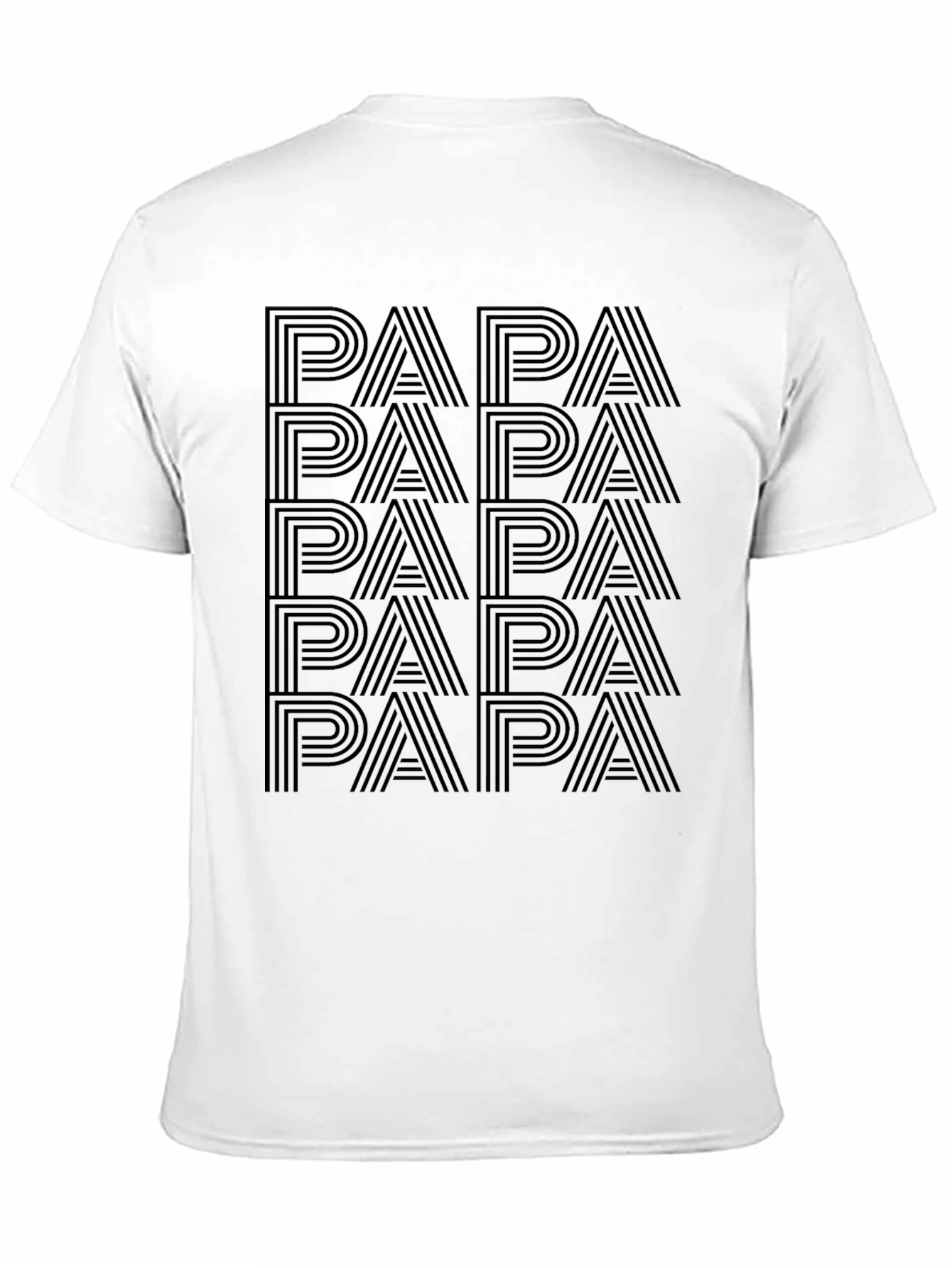 Papa Text Graphic Tee - Cool Dad Shirt