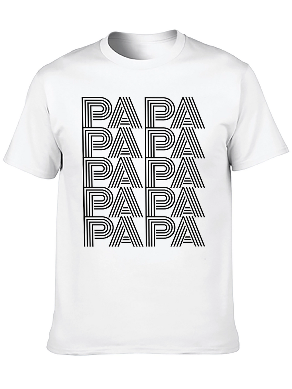 Papa Text Graphic Tee - Cool Dad Shirt