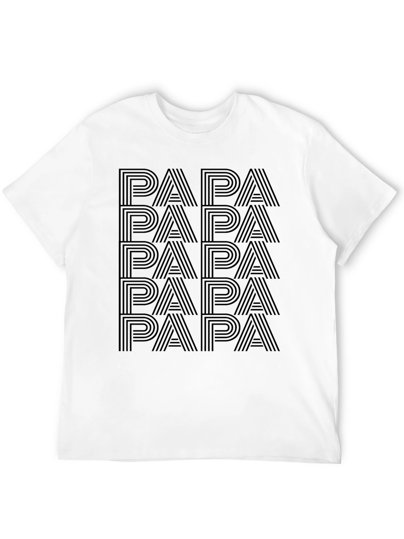 Papa Text Graphic Tee - Cool Dad Shirt