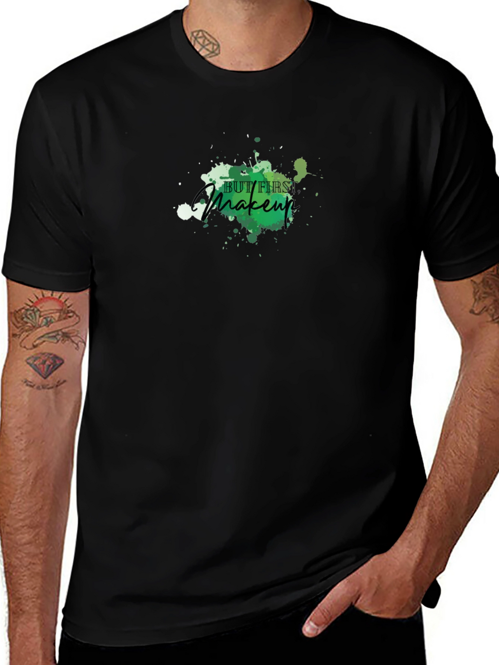 But First Makeup Black T-Shirt