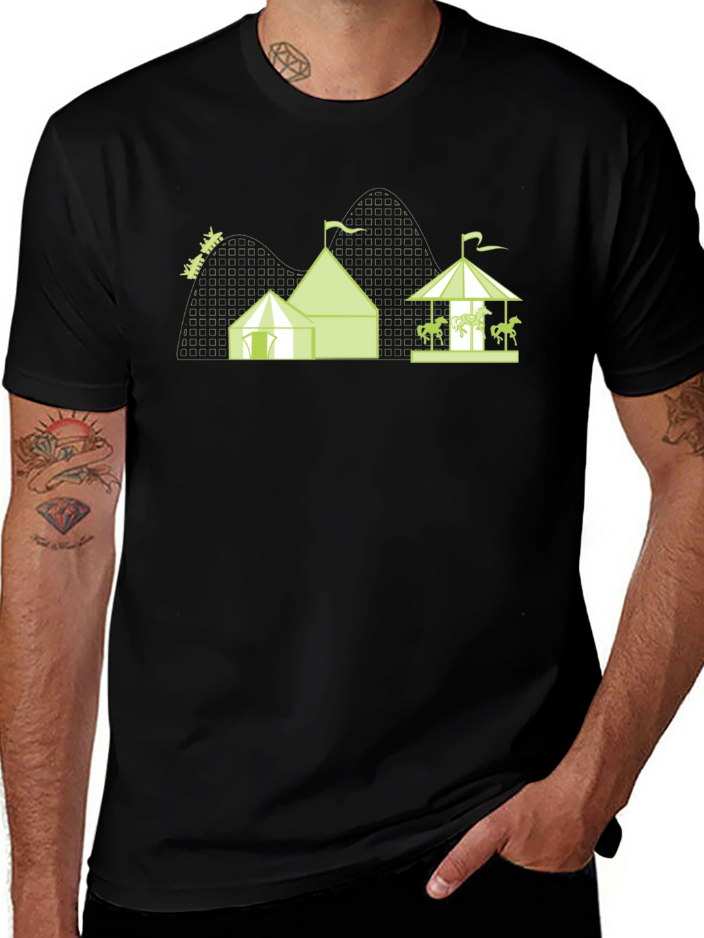 Amusement Park Graphic Tee - Fun & Stylish!