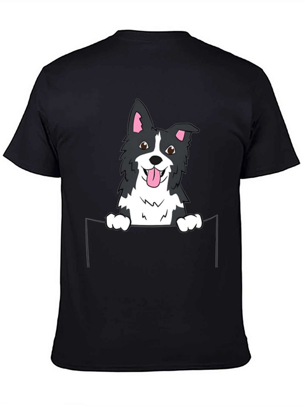 Border Collie Pocket T-Shirt - Cute Dog Tee