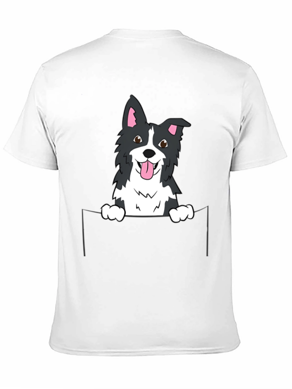 Border Collie Pocket T-Shirt - Cute Dog Tee