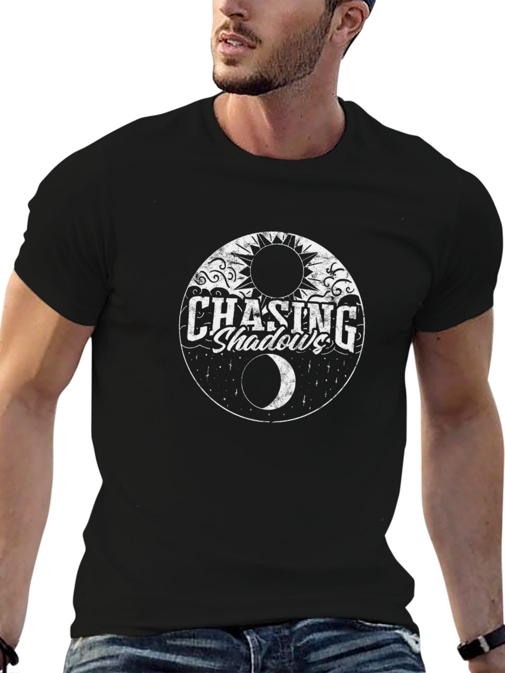 Chasing Shadows Graphic Print T-Shirt