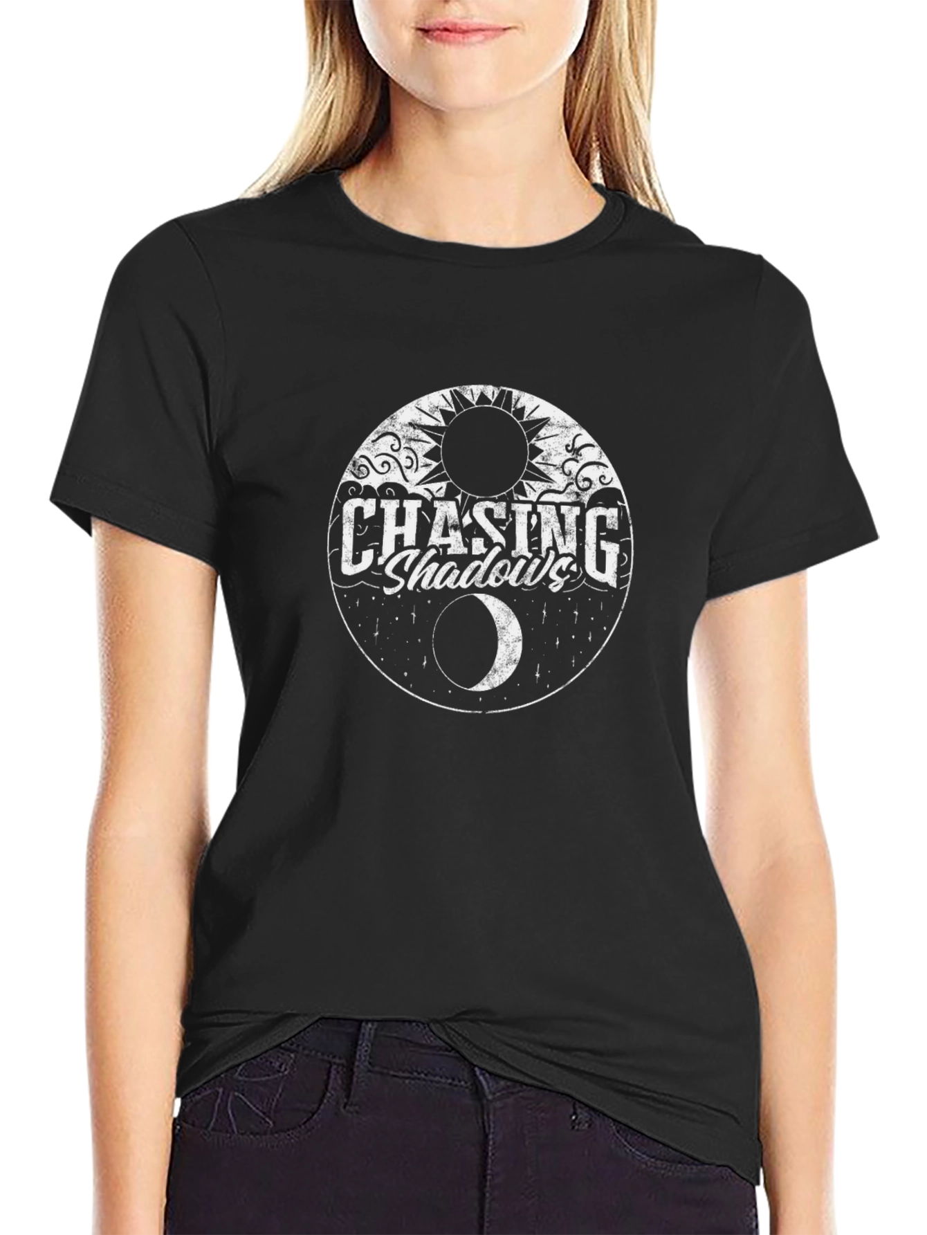 Chasing Shadows Graphic Print T-Shirt