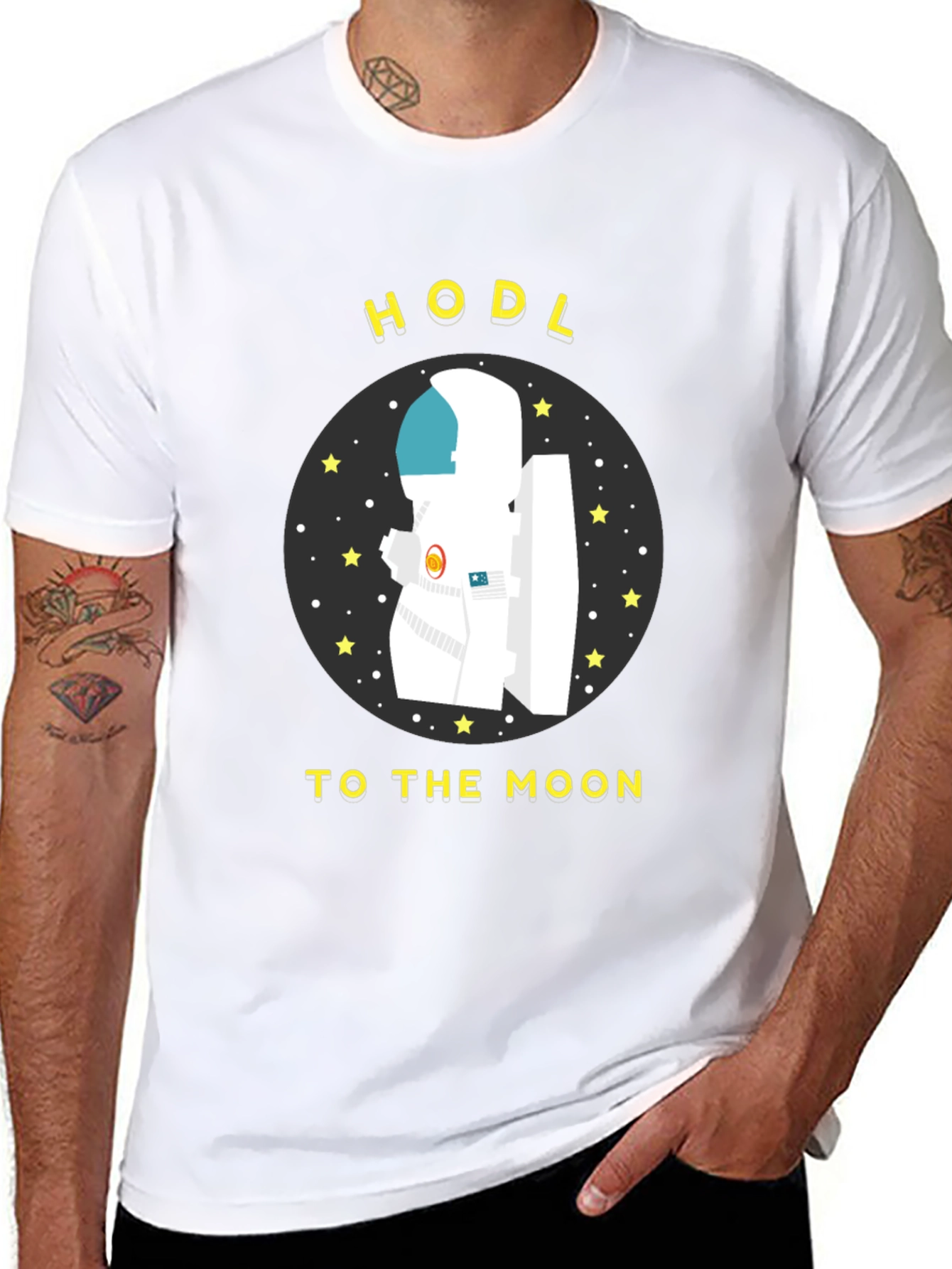 HODL to the Moon T-Shirt Crypto Astronaut