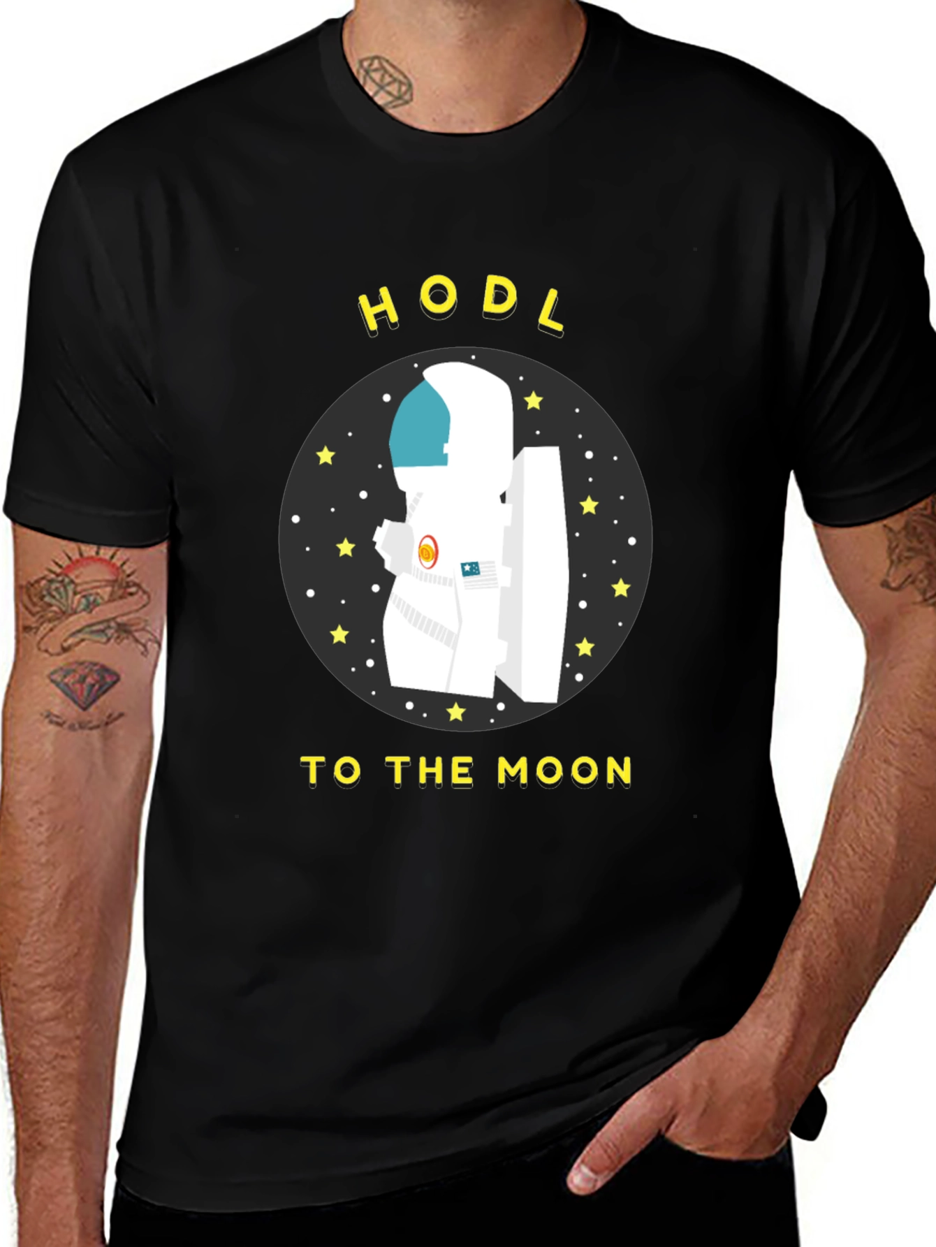 HODL to the Moon T-Shirt Crypto Astronaut