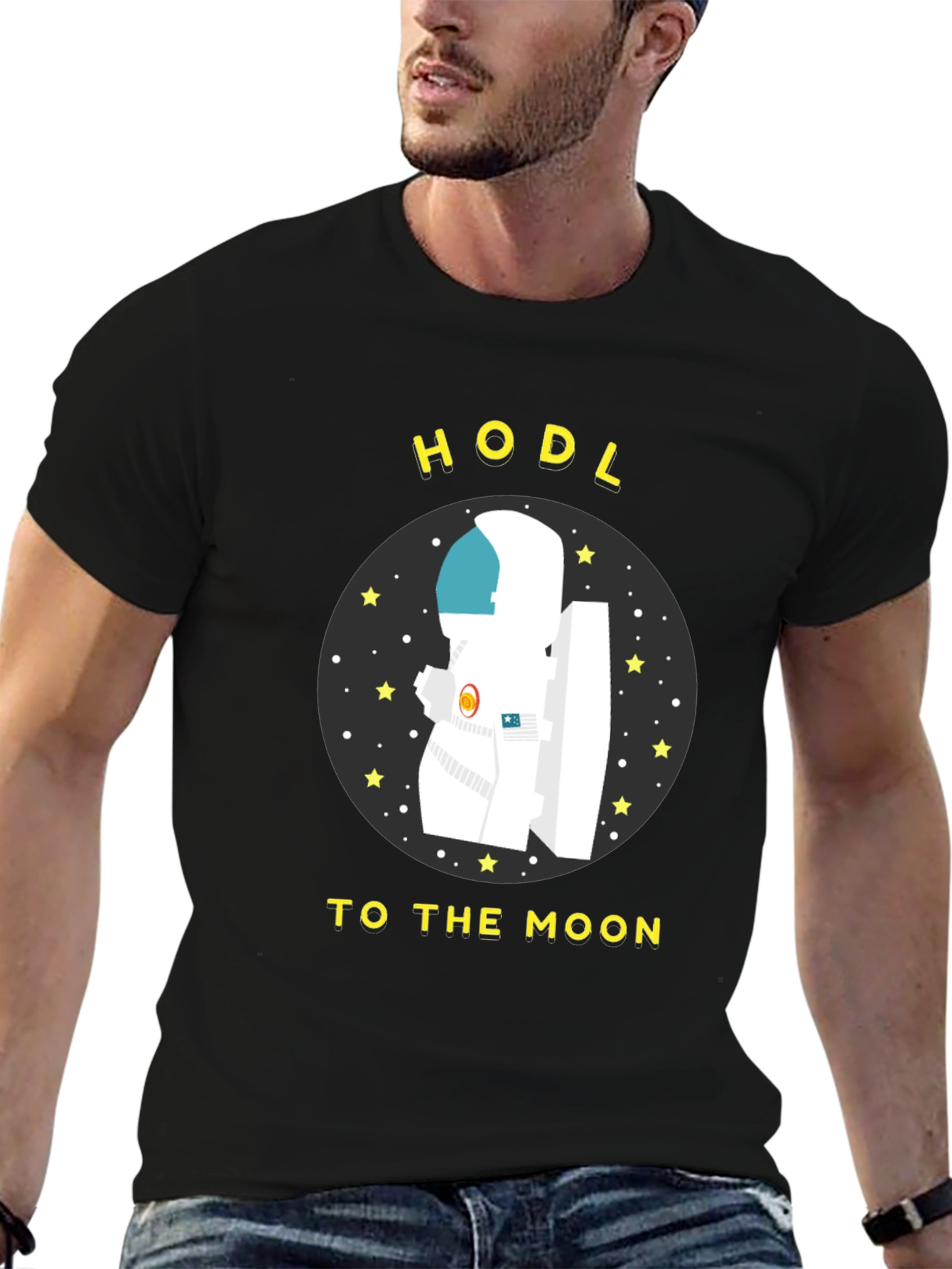 HODL to the Moon T-Shirt Crypto Astronaut