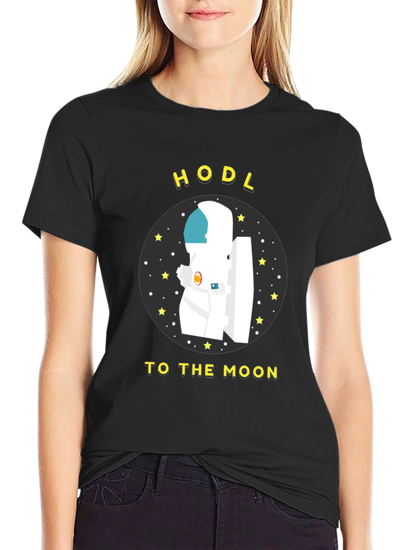 HODL to the Moon T-Shirt Crypto Astronaut