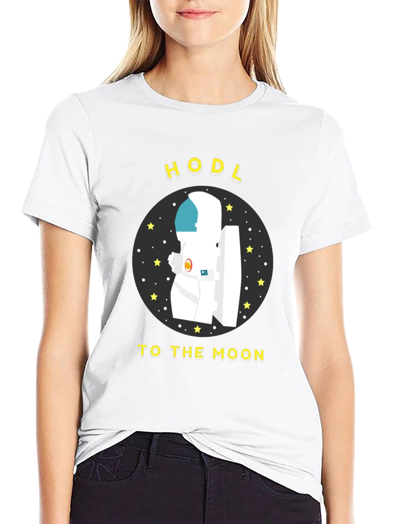 HODL to the Moon T-Shirt Crypto Astronaut
