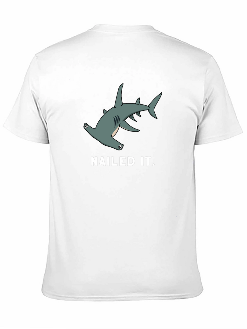 Nailed It! Hammerhead Shark Graphic Tee - Black Cotton