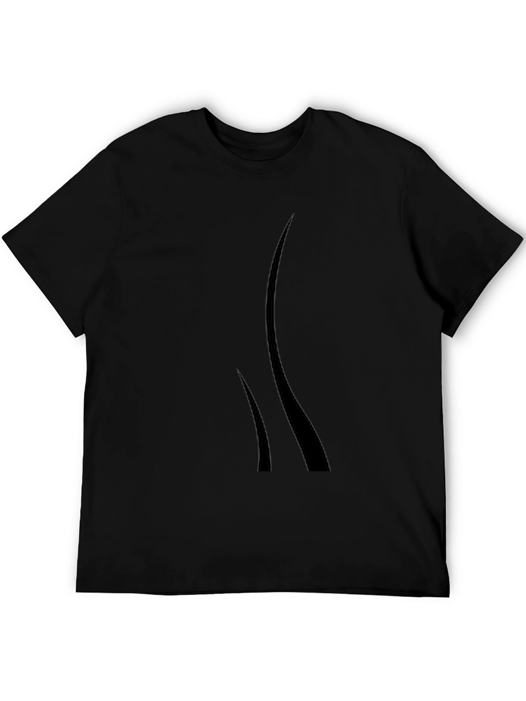 Mens Black Graphic Tee - Modern Design Casual Style