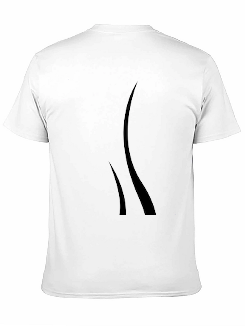 Mens Black Graphic Tee - Modern Design Casual Style