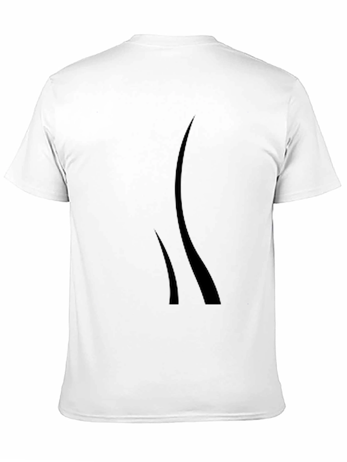 Mens Black Graphic Tee - Modern Design Casual Style