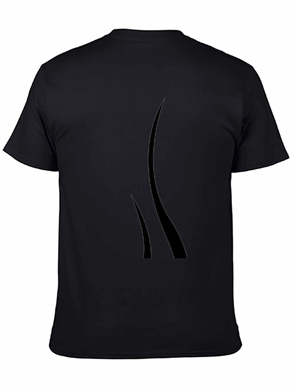 Mens Black Graphic Tee - Modern Design Casual Style