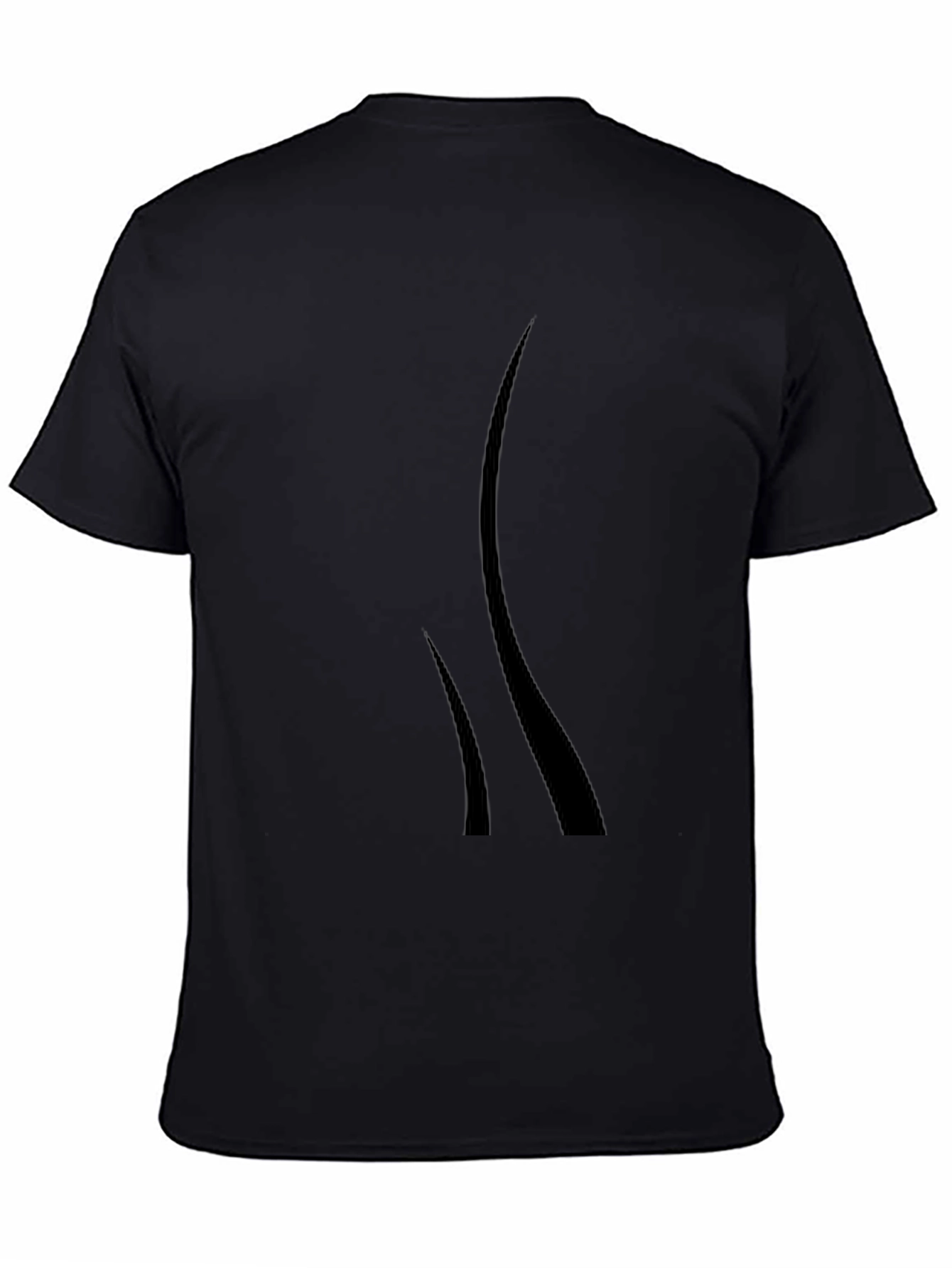 Mens Black Graphic Tee - Modern Design Casual Style