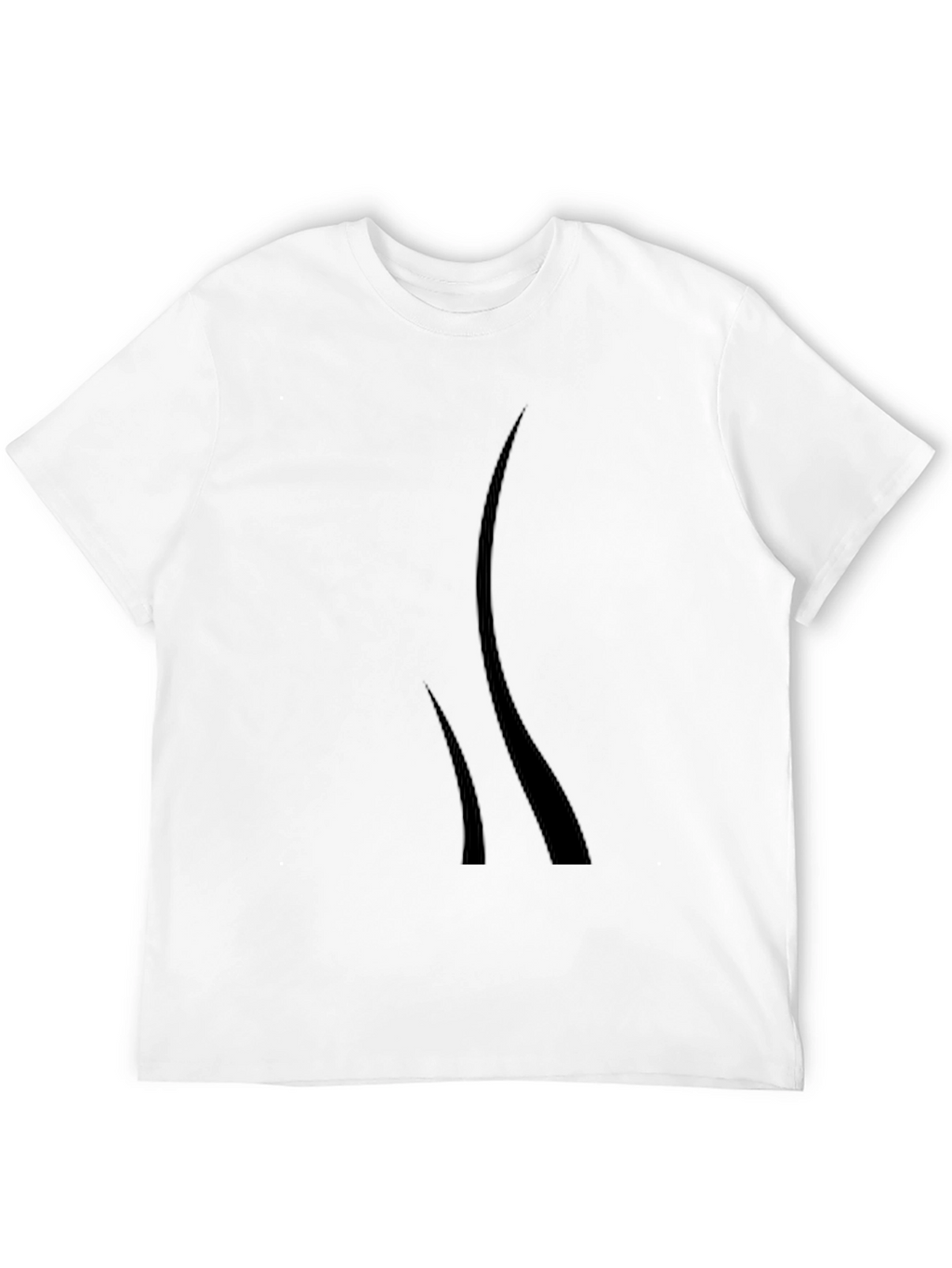 Mens Black Graphic Tee - Modern Design Casual Style
