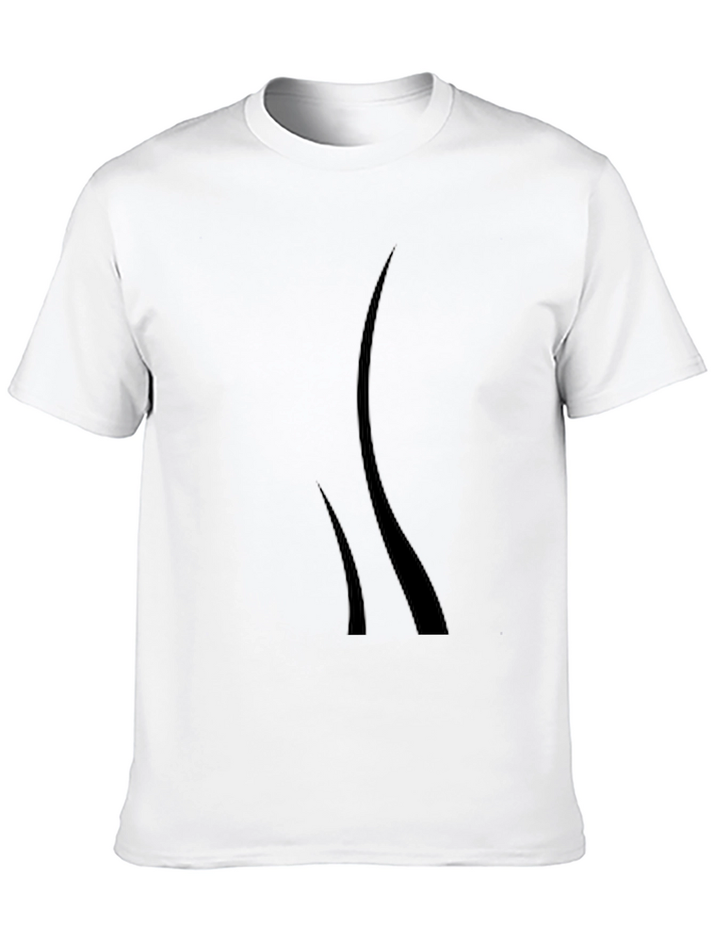 Mens Black Graphic Tee - Modern Design Casual Style