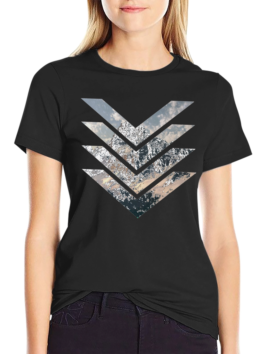 Mountain Arrow T-Shirt - Stylish Geometric Design