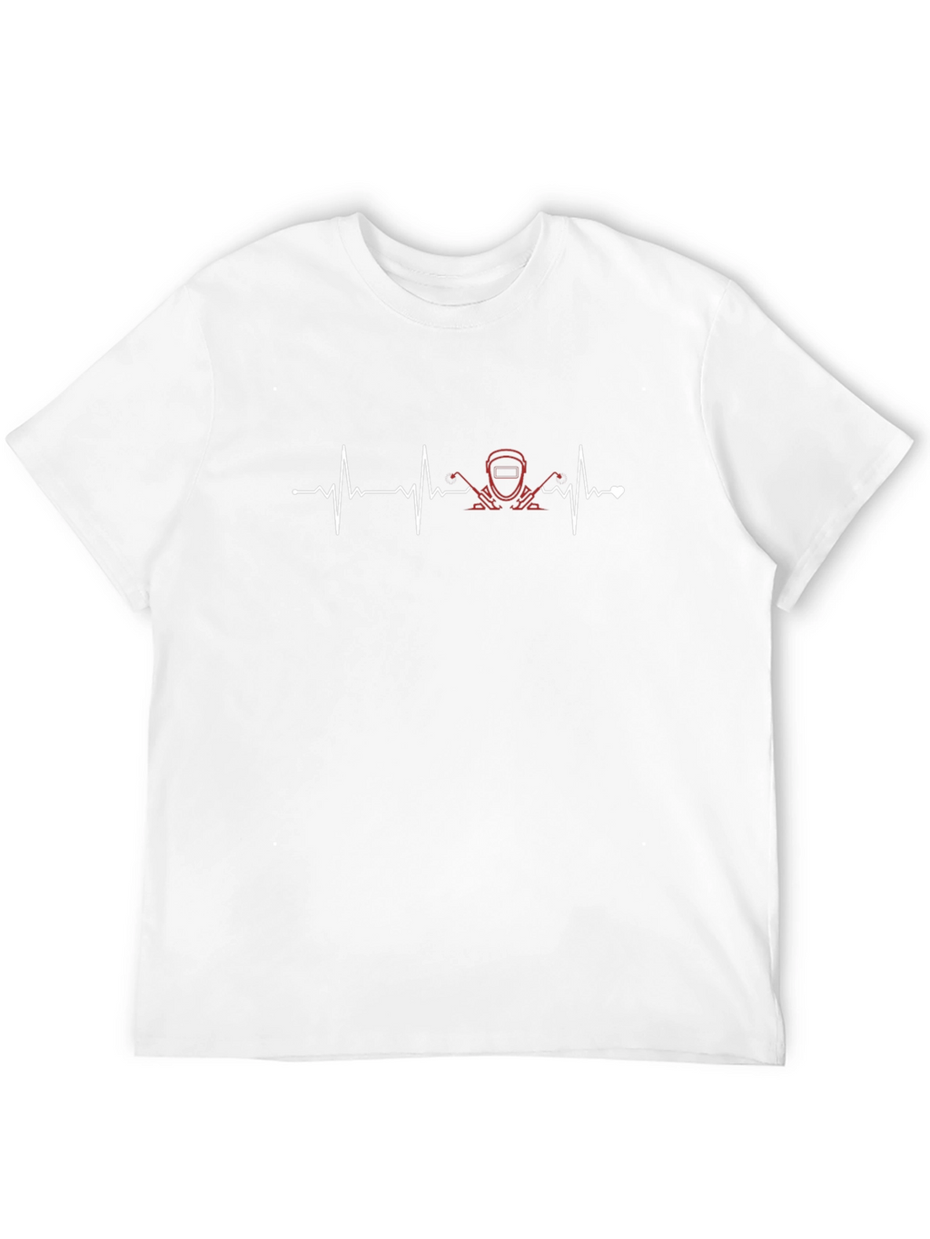 Welder Heartbeat Graphic T-Shirt - Black Cotton