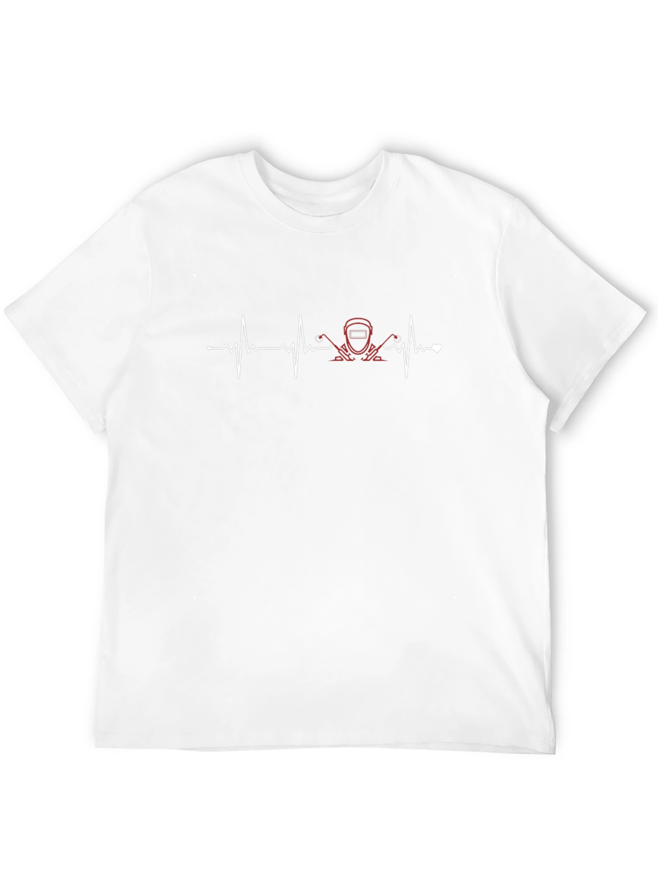 Welder Heartbeat Graphic T-Shirt - Black Cotton
