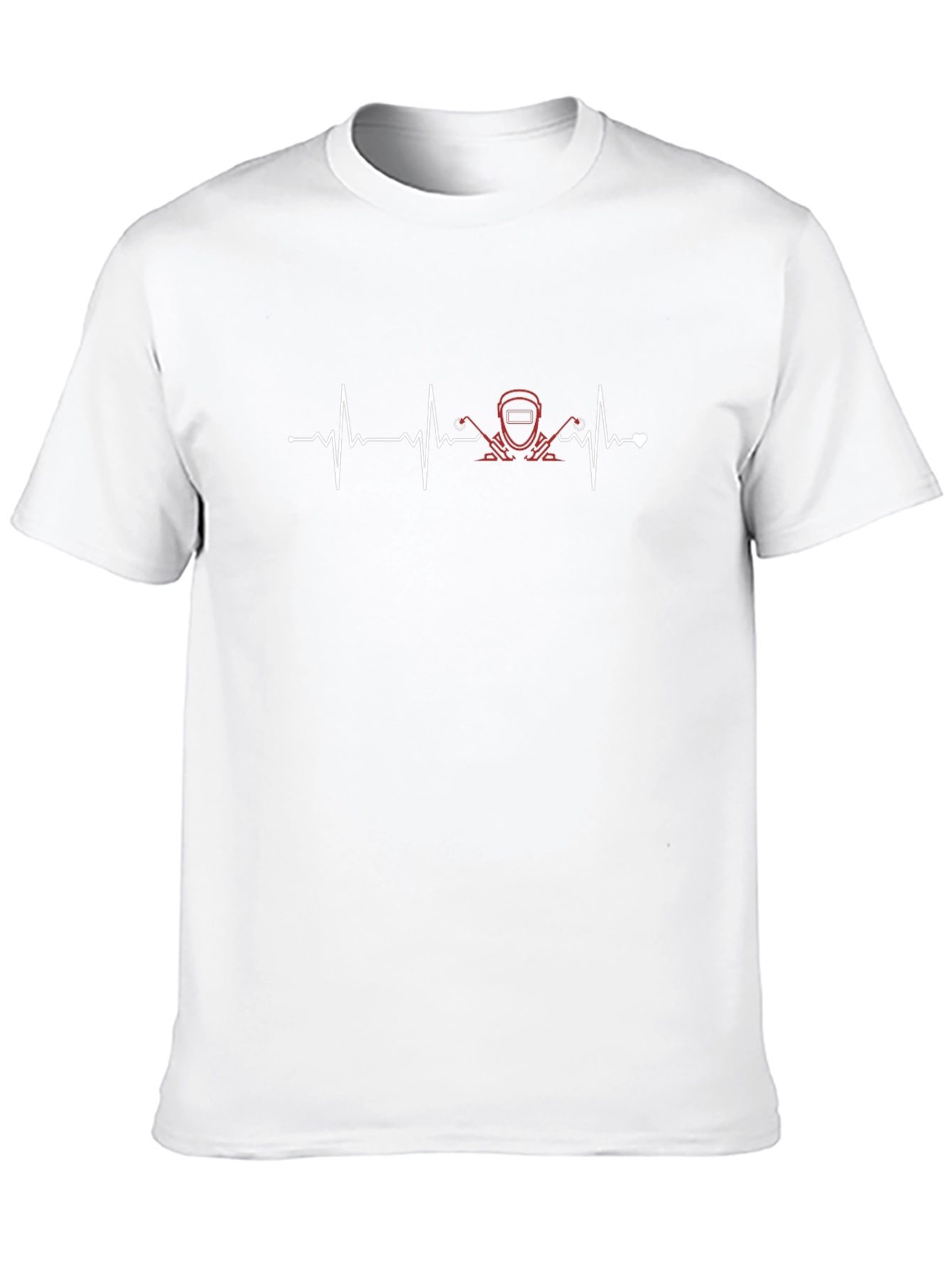 Welder Heartbeat Graphic T-Shirt - Black Cotton