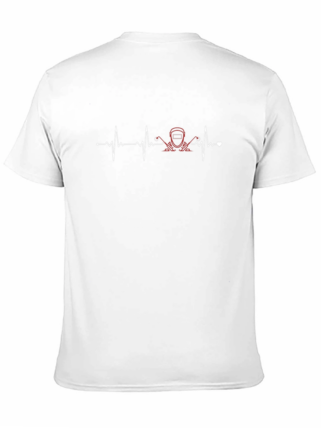 Welder Heartbeat Graphic T-Shirt - Black Cotton