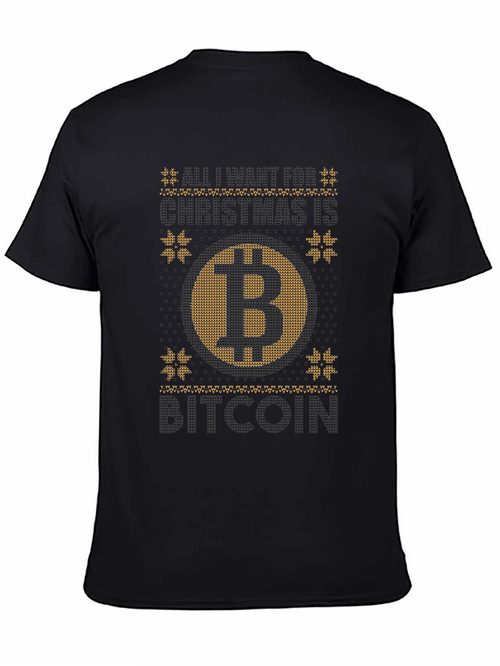 Bitcoin Christmas Sweater Graphic Tee