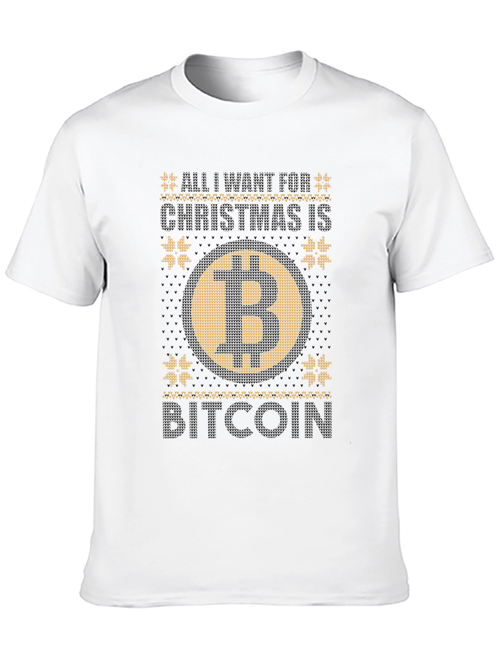 Bitcoin Christmas Sweater Graphic Tee