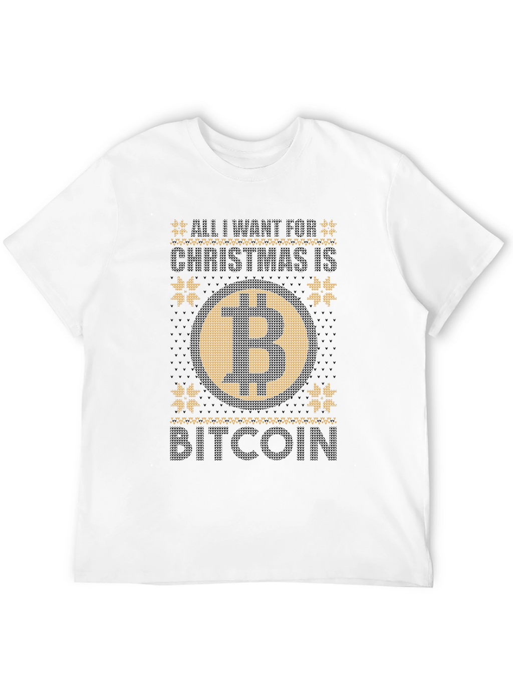 Bitcoin Christmas Sweater Graphic Tee