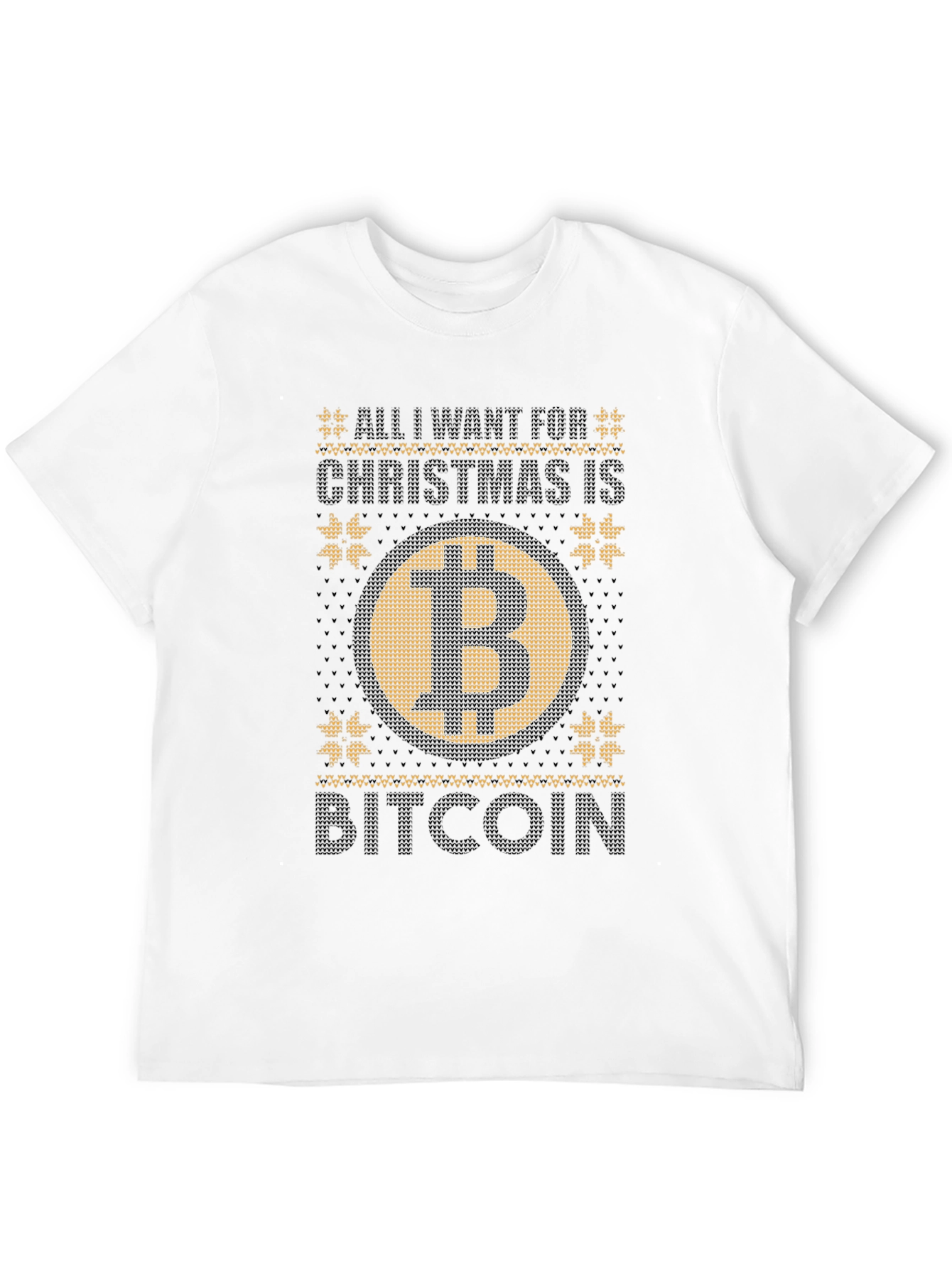 Bitcoin Christmas Sweater Graphic Tee
