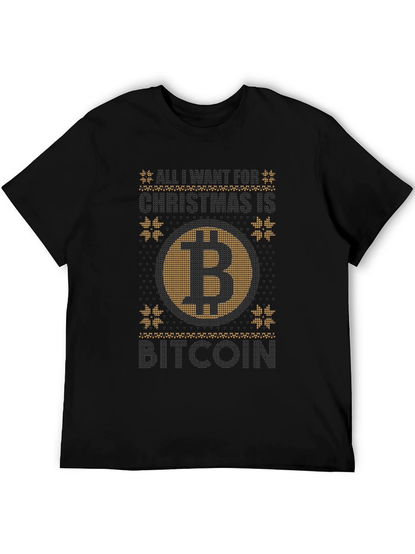 Bitcoin Christmas Sweater Graphic Tee