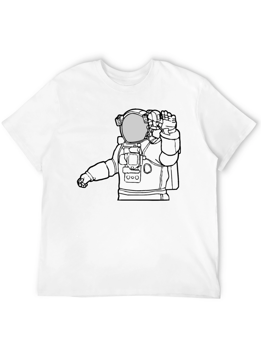 Astronaut Graphic Tee - Black Cotton T-Shirt