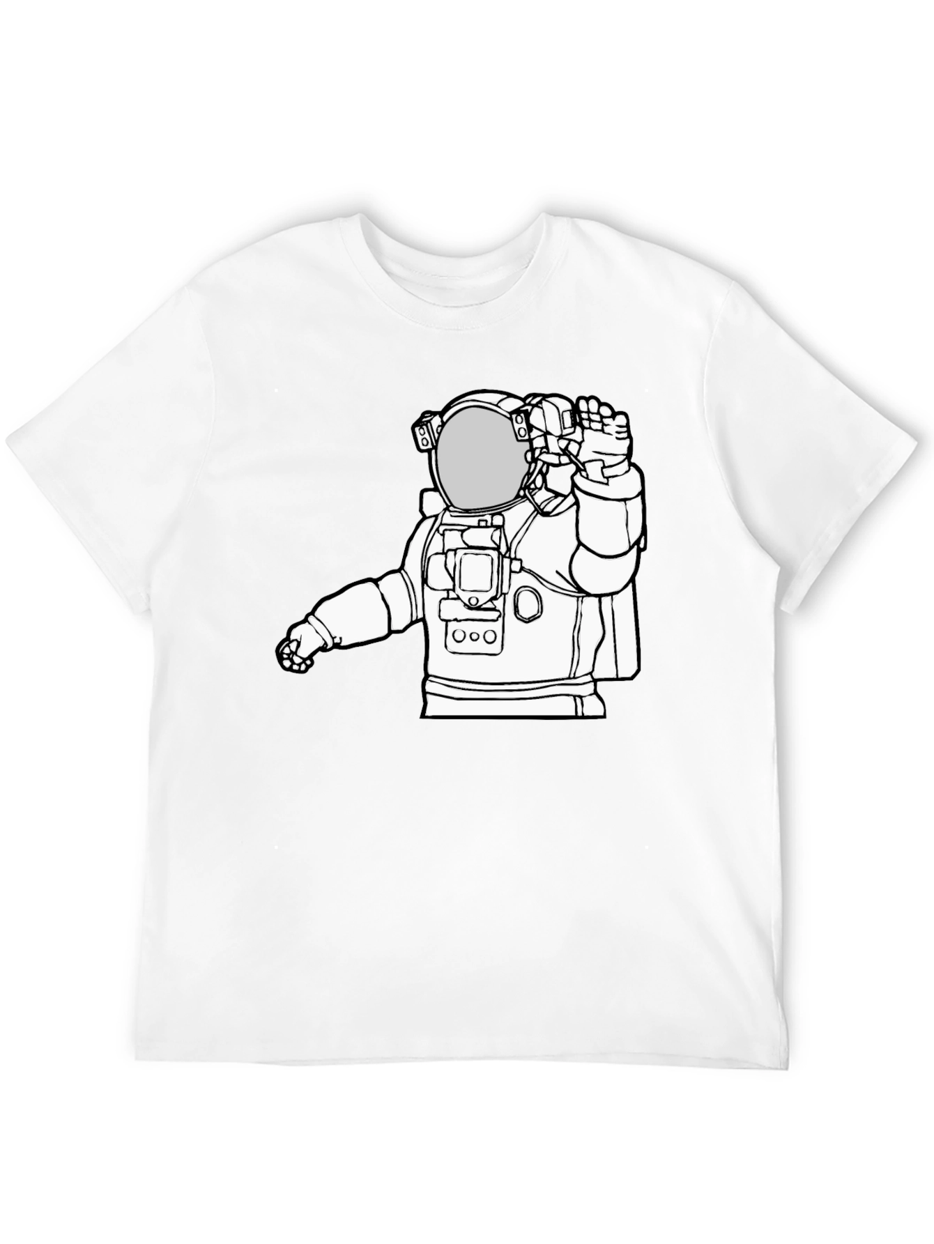 Astronaut Graphic Tee - Black Cotton T-Shirt