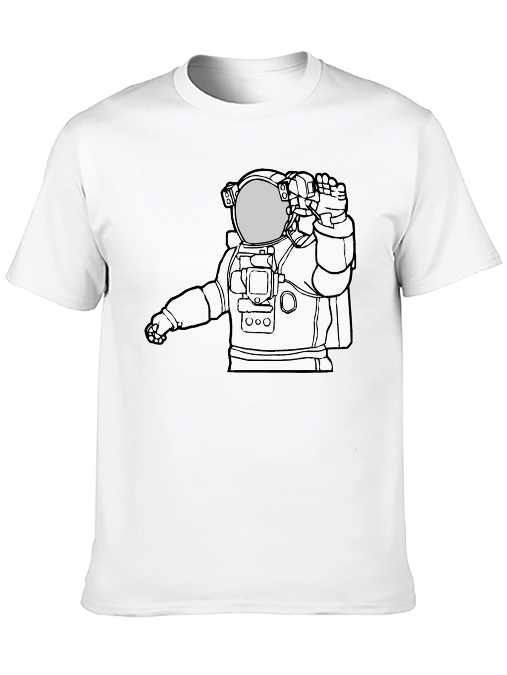 Astronaut Graphic Tee - Black Cotton T-Shirt