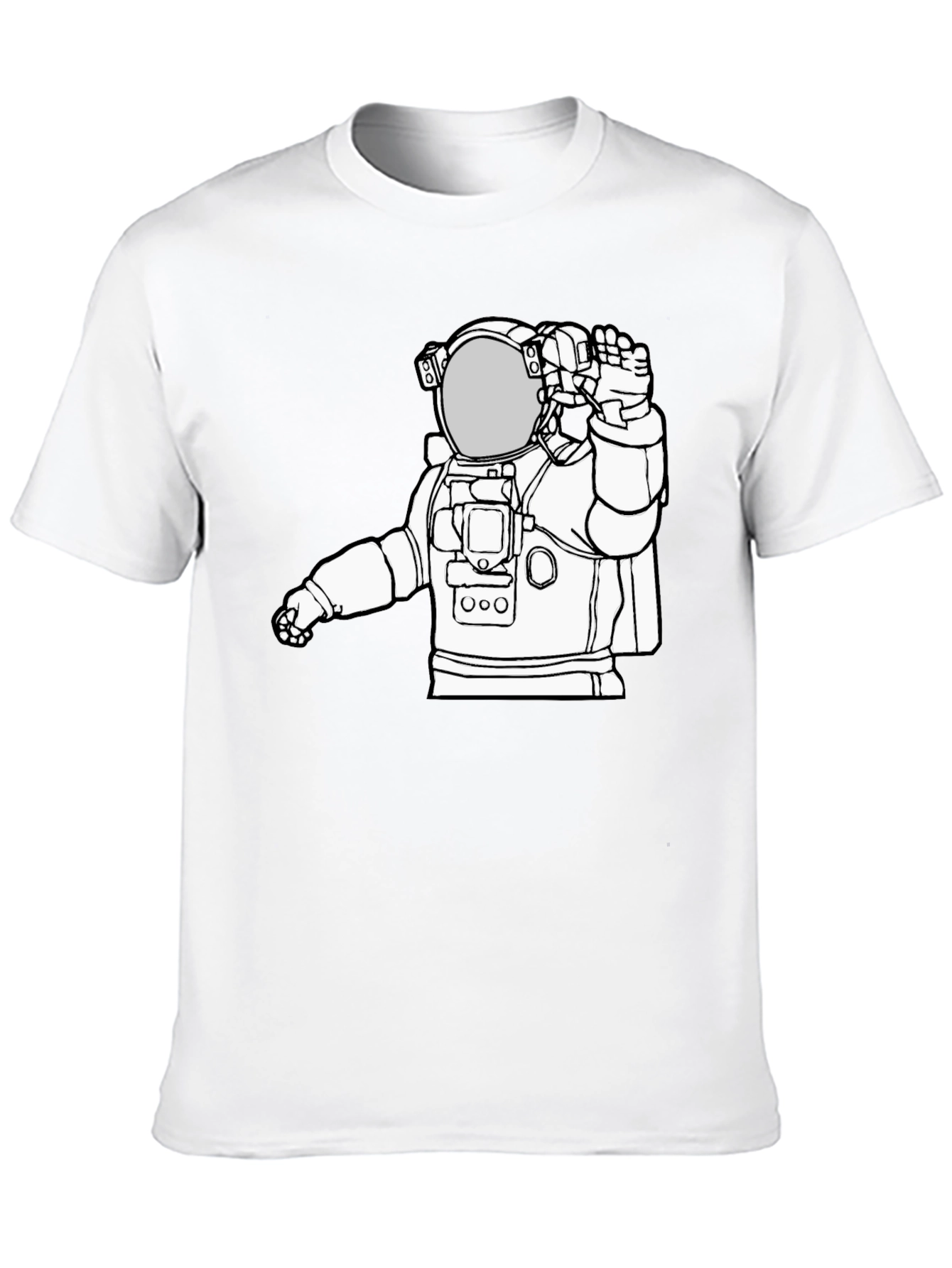 Astronaut Graphic Tee - Black Cotton T-Shirt