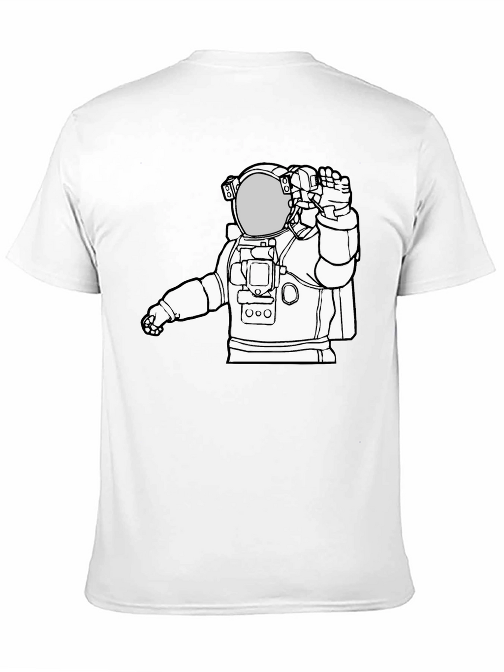 Astronaut Graphic Tee - Black Cotton T-Shirt