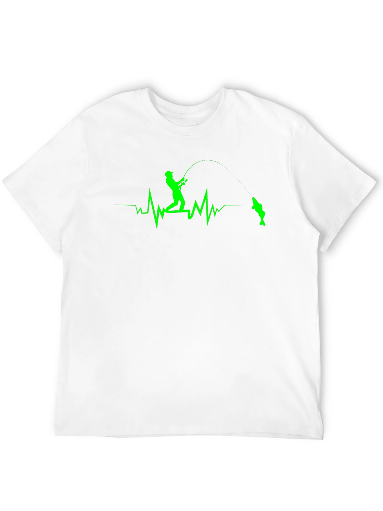 Fisherman Heartbeat T-Shirt - Black
