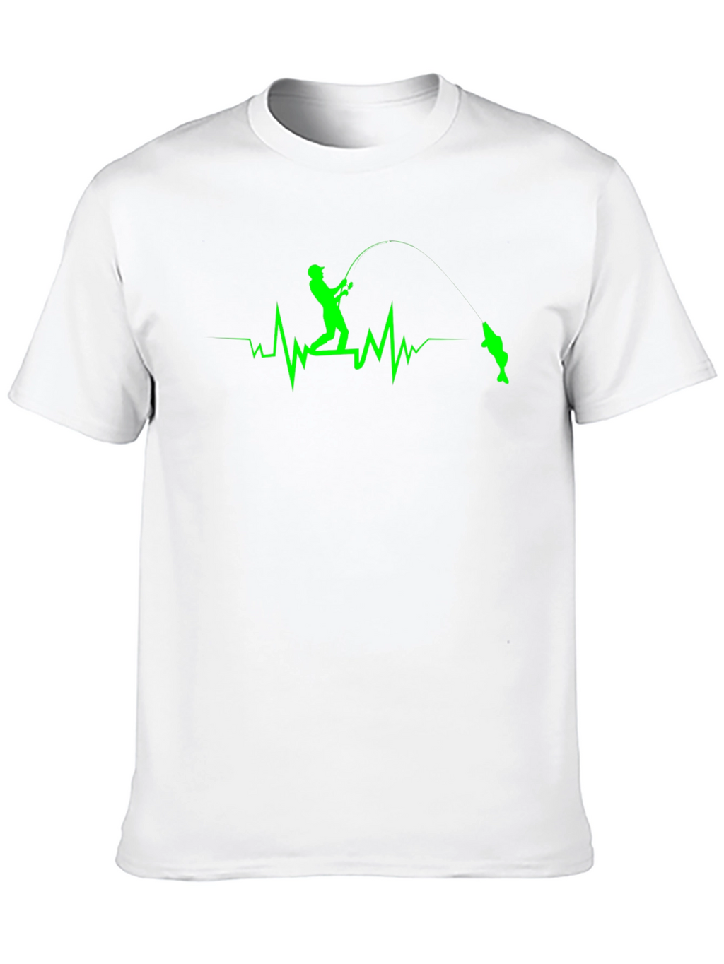 Fisherman Heartbeat T-Shirt - Black