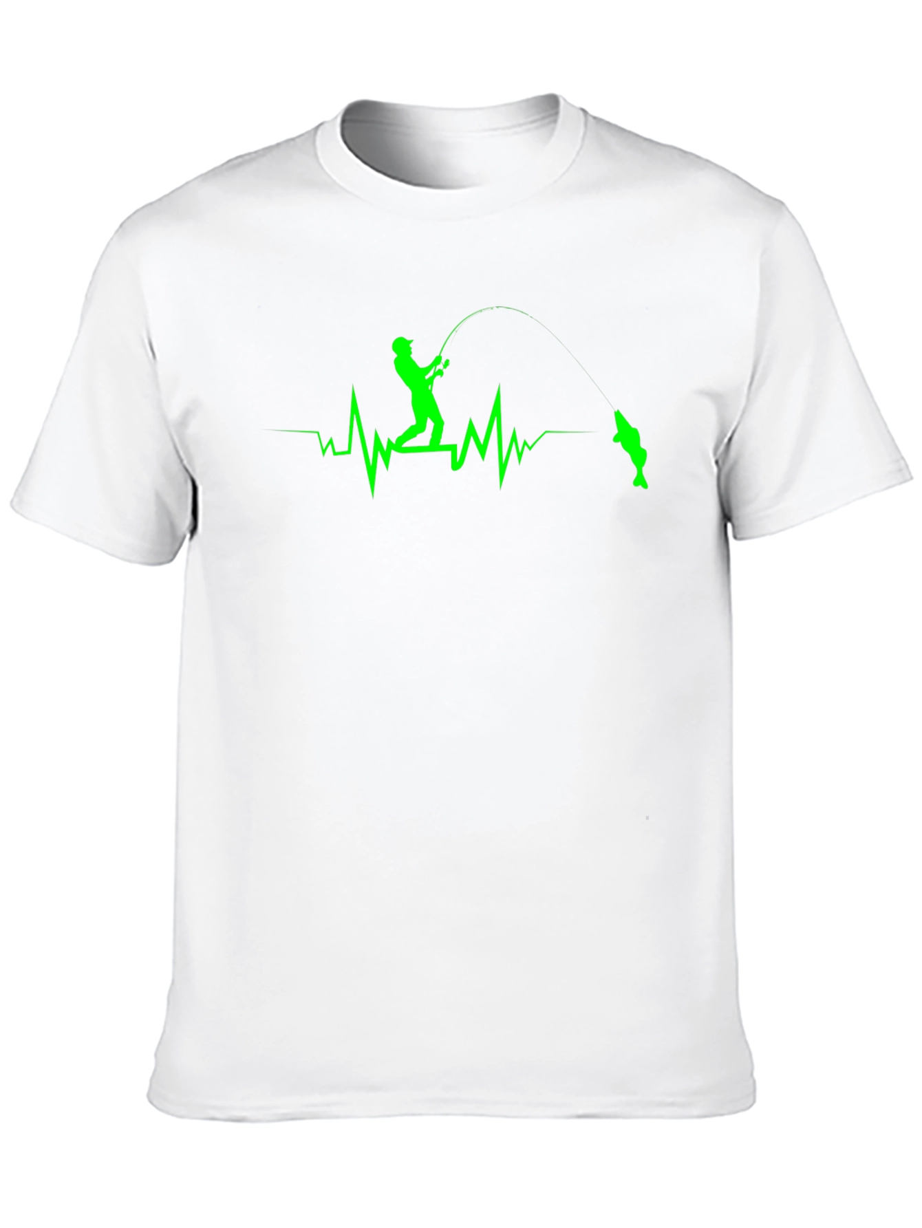 Fisherman Heartbeat T-Shirt - Black